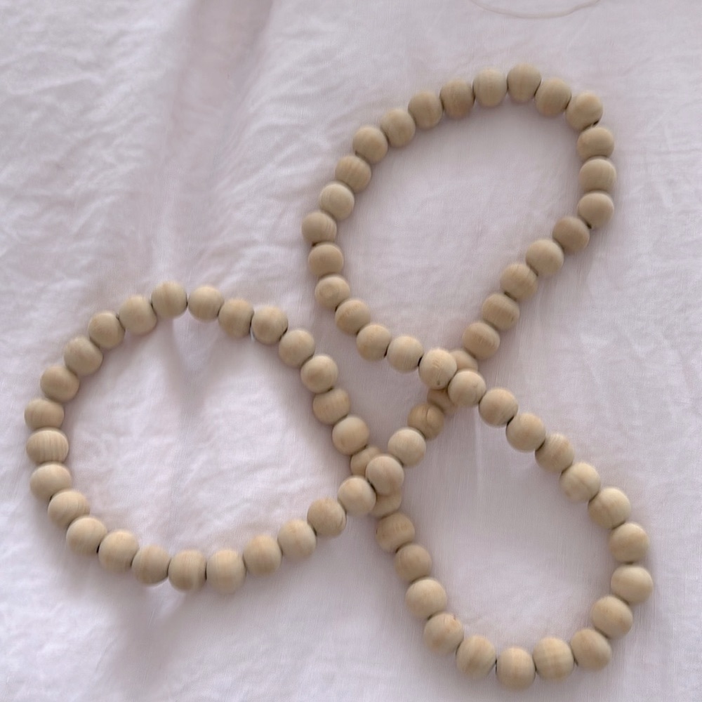 Decorative wooden beads